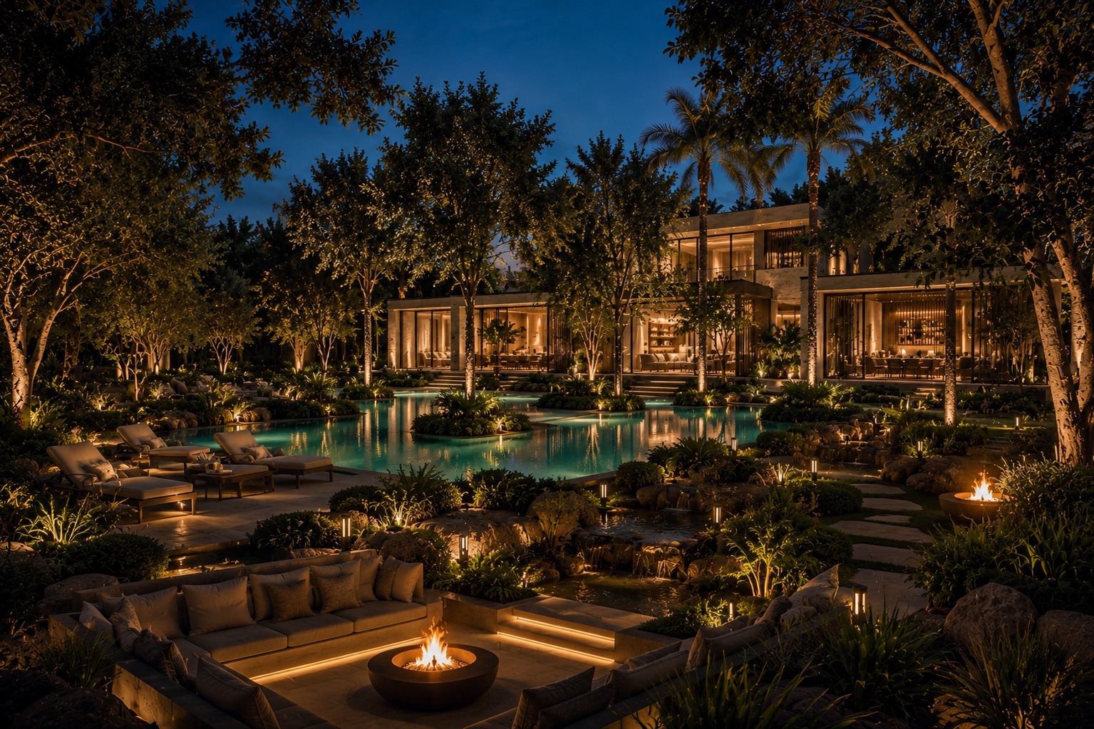 Gardens at Dusk